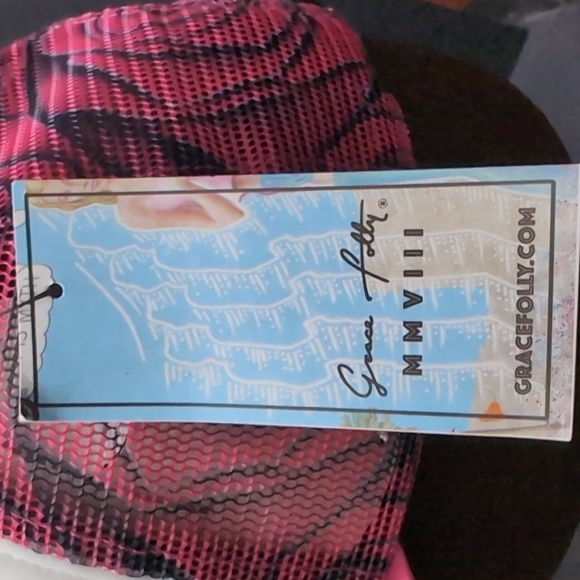 Grace Folly, DePaul & Fitzgerald Design Women's Pink/White Trucker Hat,NWT. - Picture 5 of 9